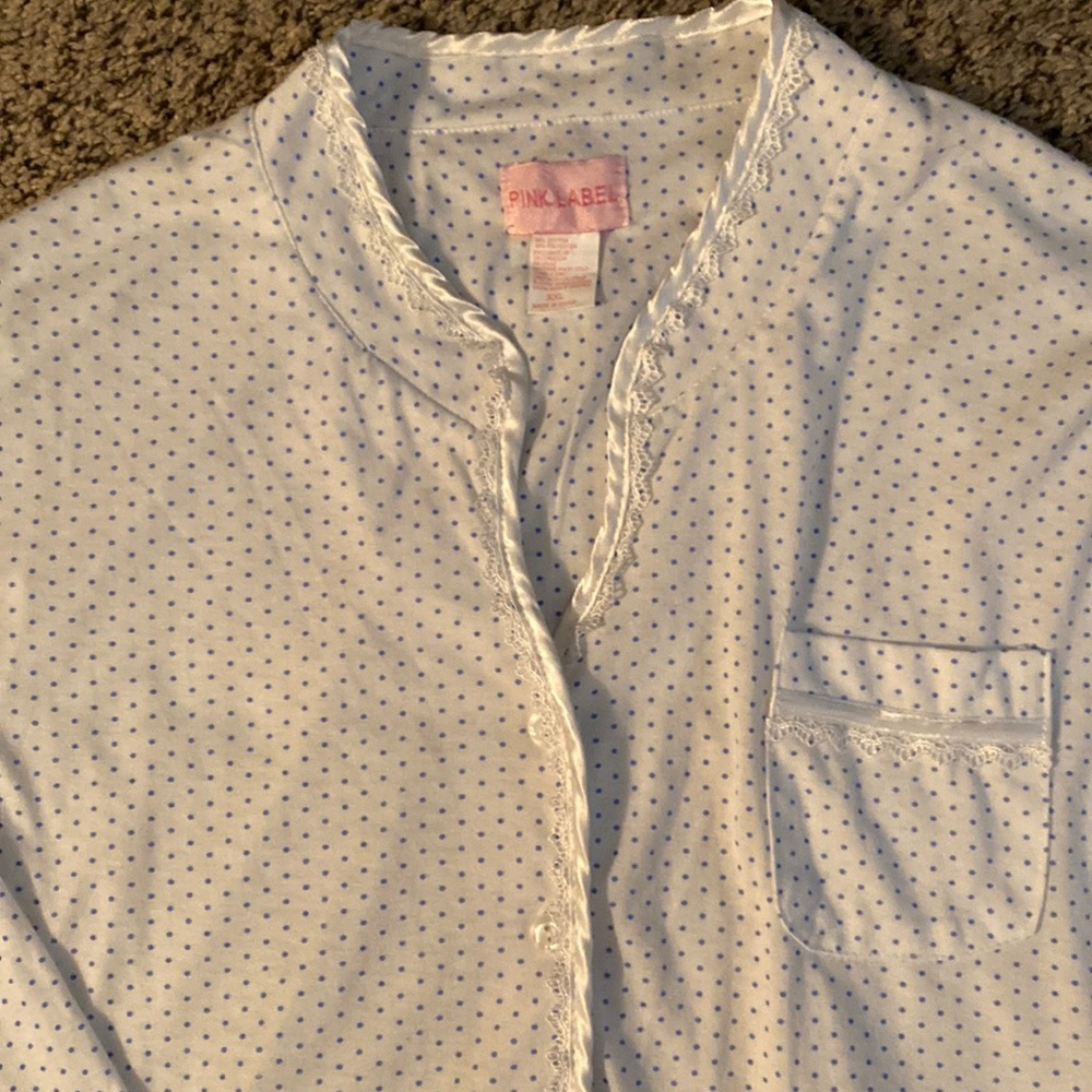 2 Pc Pink Label Tony Dot Fabric Pajamas